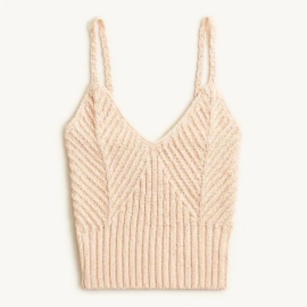 J-Crew Cropped V-neck sweater Pale Nectar